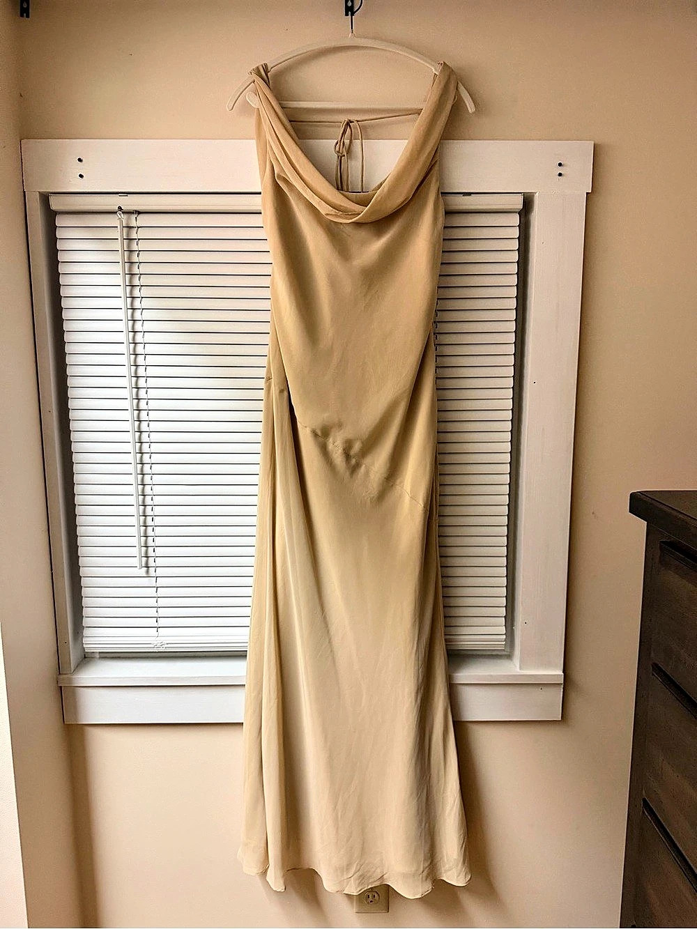 AZAZIE Maxi Dress in Beige Size 10